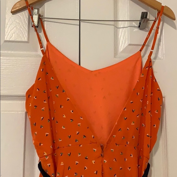 Orange Mini Boat Patterned Dress - Picture 4 of 5